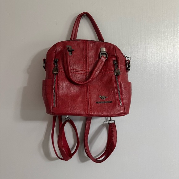 Red Multifunction Shoulder Bag - Picture 9 of 9